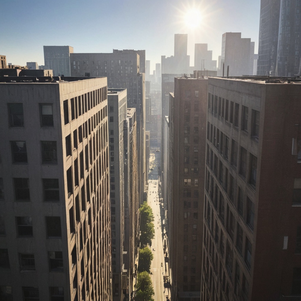 View of a city created with a custom Houdini Ai Tool